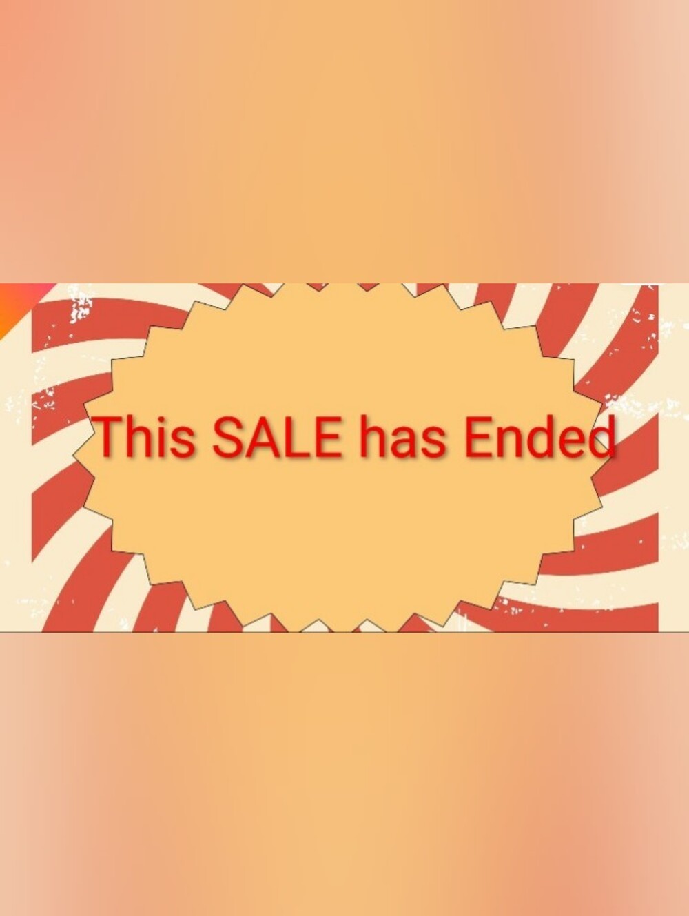 This Sale Has Ended!!